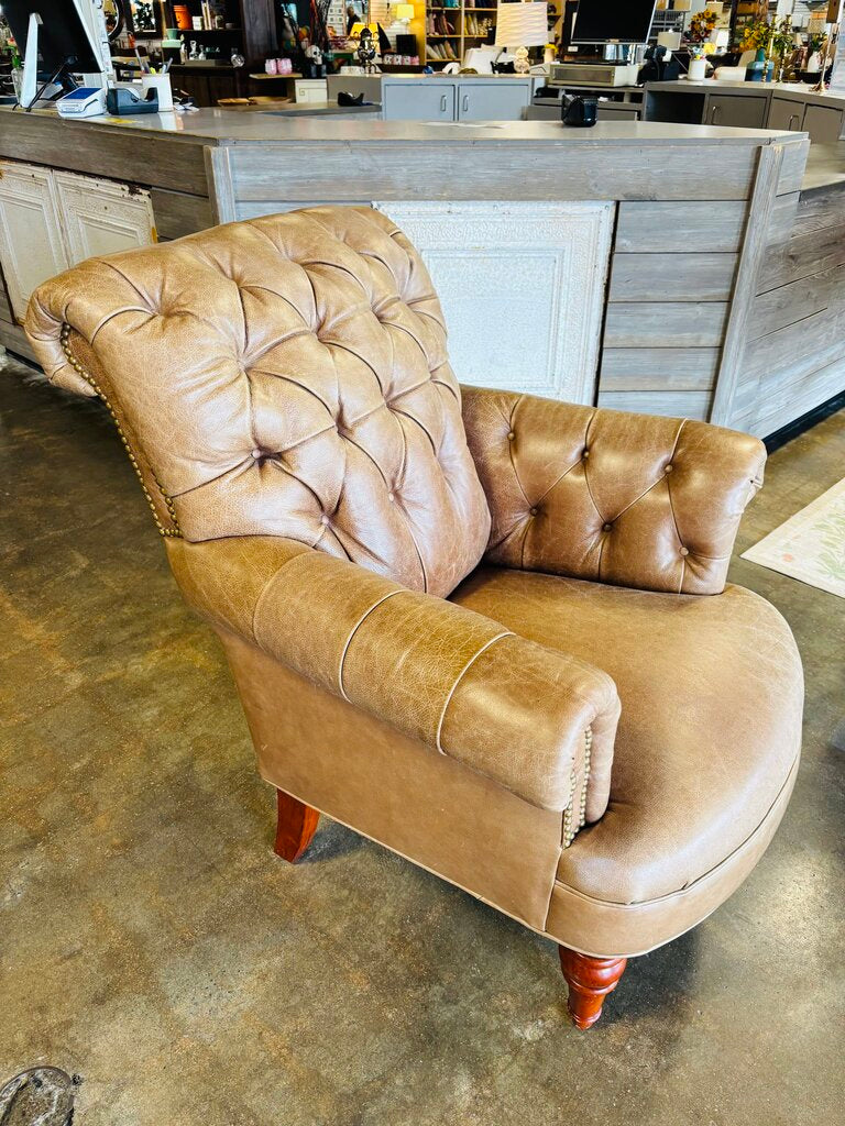 Tufted Leather Club Chair