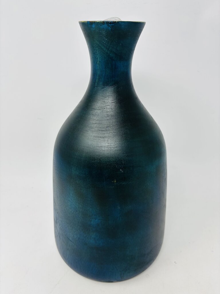 Wood Deep Green Vase