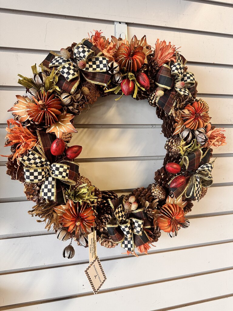 Fall On The Farm Pinecone Wreath