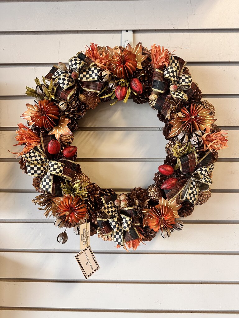 Fall On The Farm Pinecone Wreath