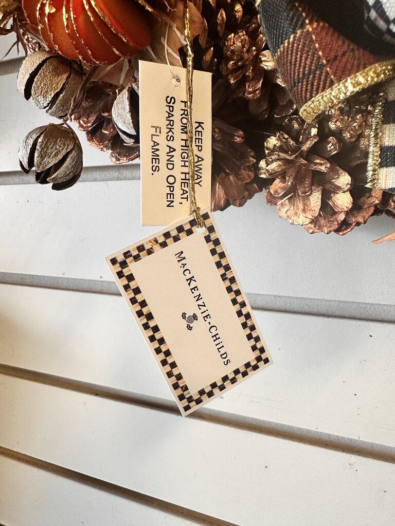 Fall On The Farm Pinecone Wreath