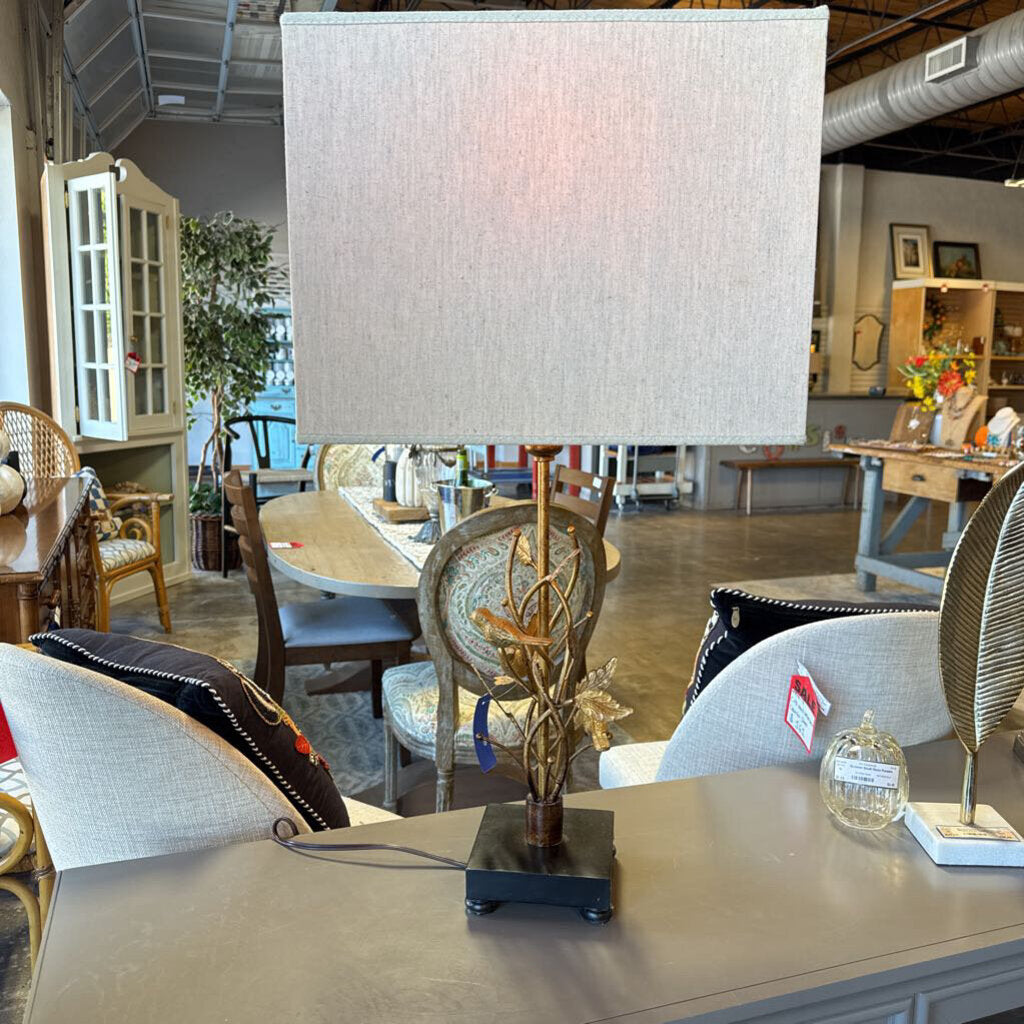 Vintage Brass Bird Buffet Lamp