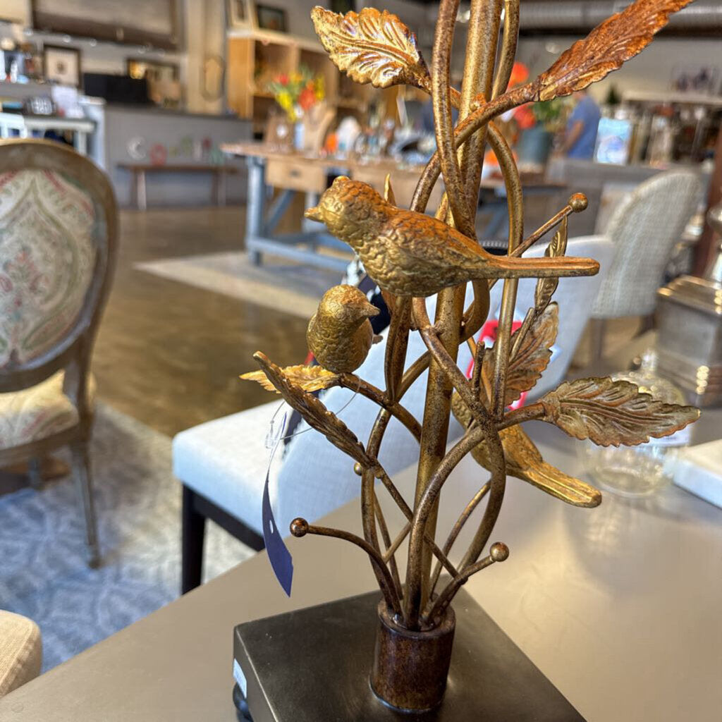 Vintage Brass Bird Buffet Lamp