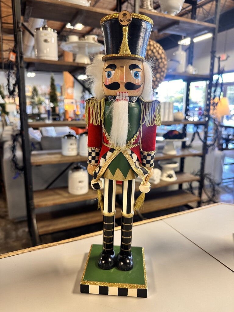 MacKenzie - Childs Green Nutcracker 15"