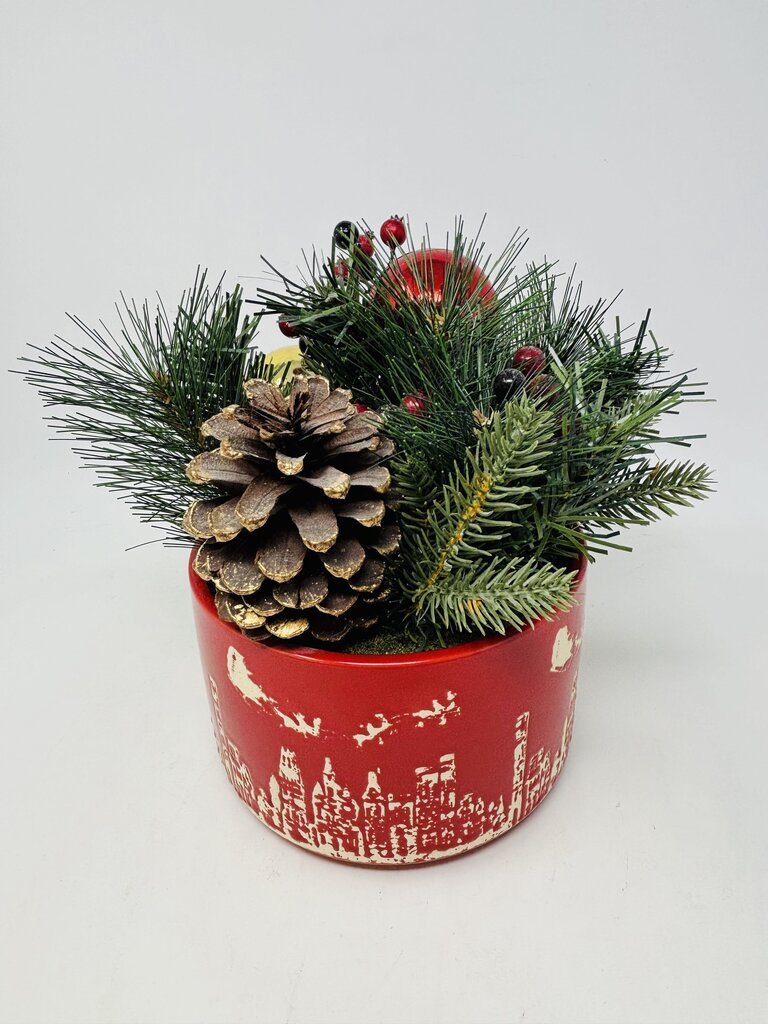 Round Holiday Floral Arrangement