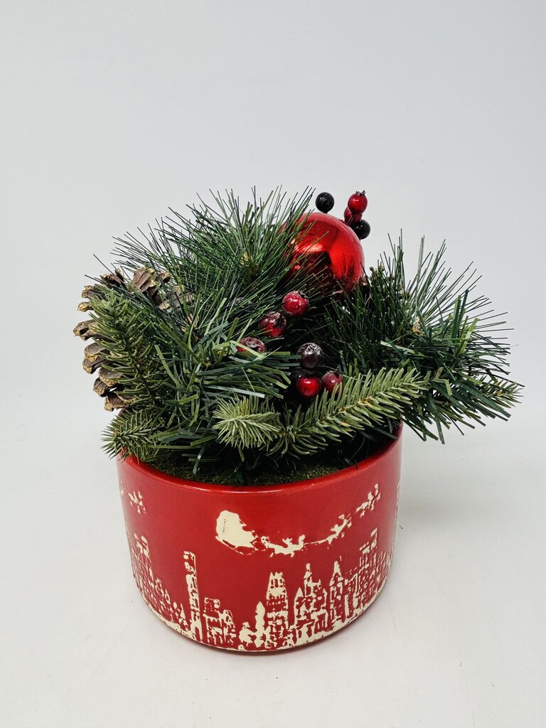 Round Holiday Floral Arrangement