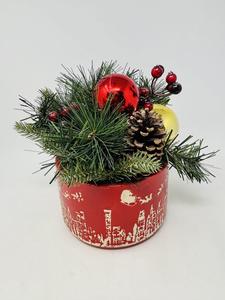 Round Holiday Floral Arrangement