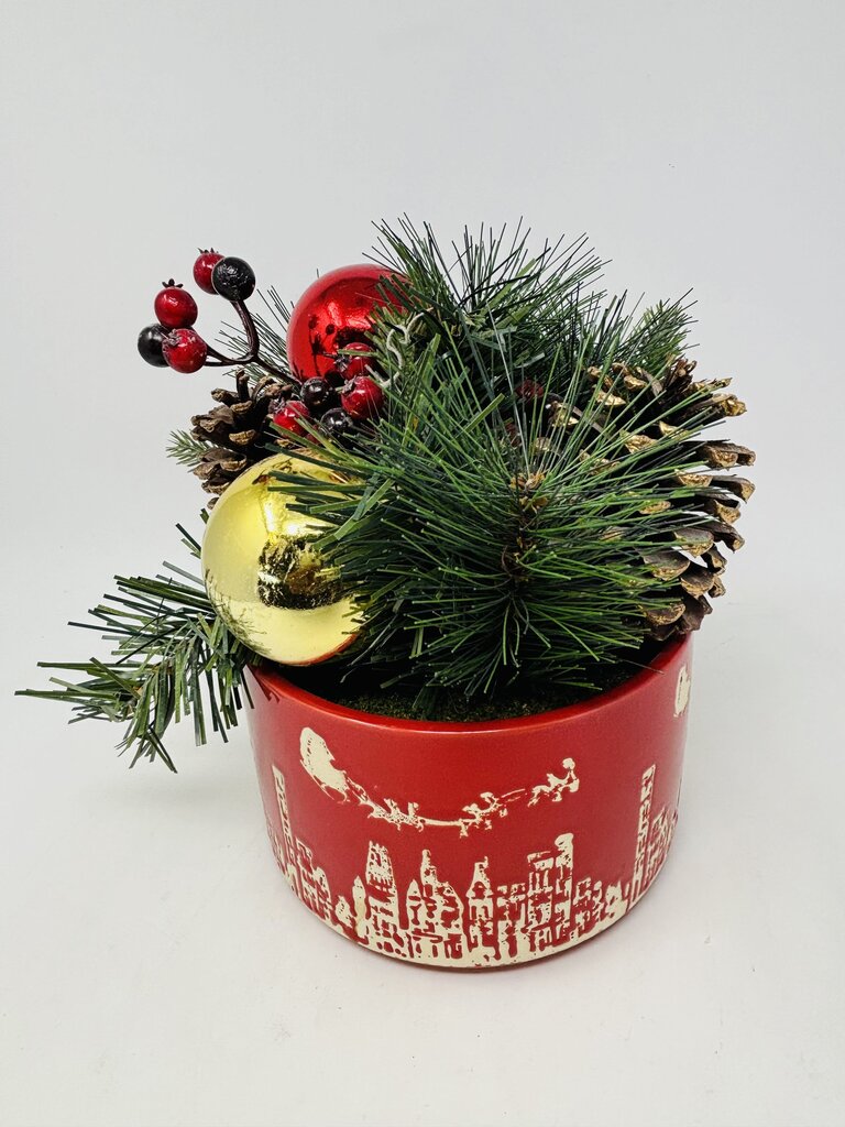 Round Holiday Floral Arrangement