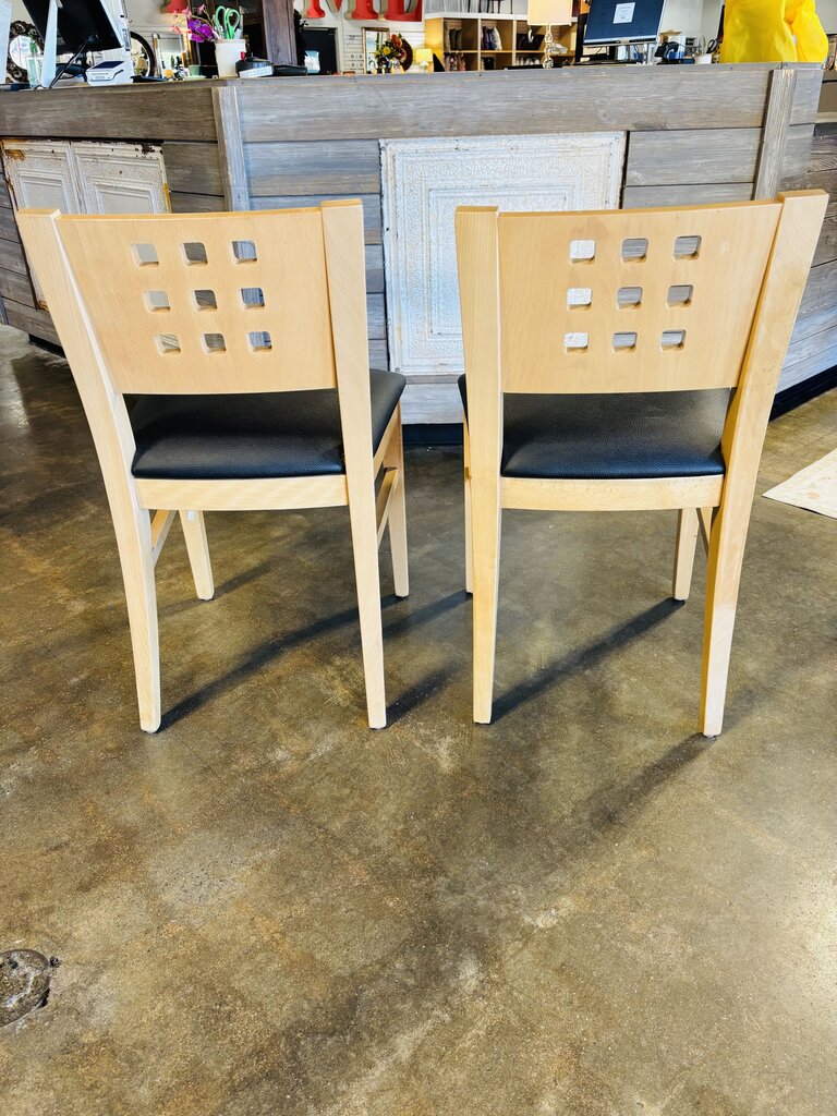 Set 2 Wood Dining Chairs