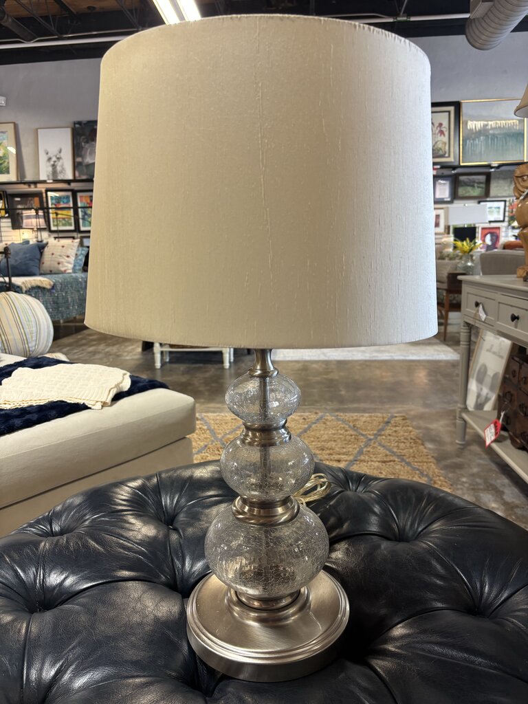 Thomas O'Brien Crackled Glass Globe Base Lamp