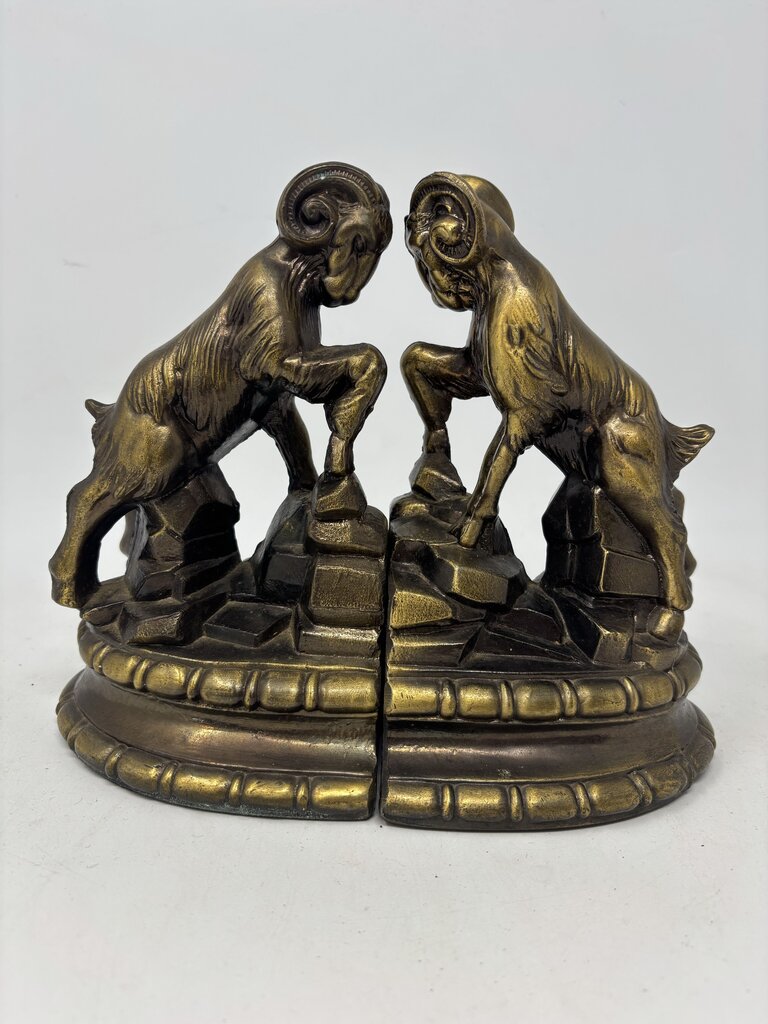 Vintage Bighorn Sheep Ram Bookends