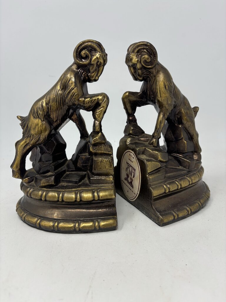 Vintage Bighorn Sheep Ram Bookends