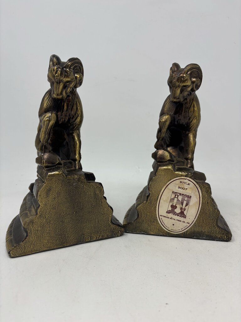 Vintage Bighorn Sheep Ram Bookends