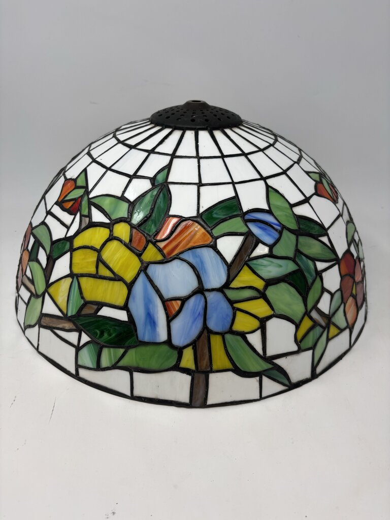 Vintage Style Floral Stained Glass Shade
