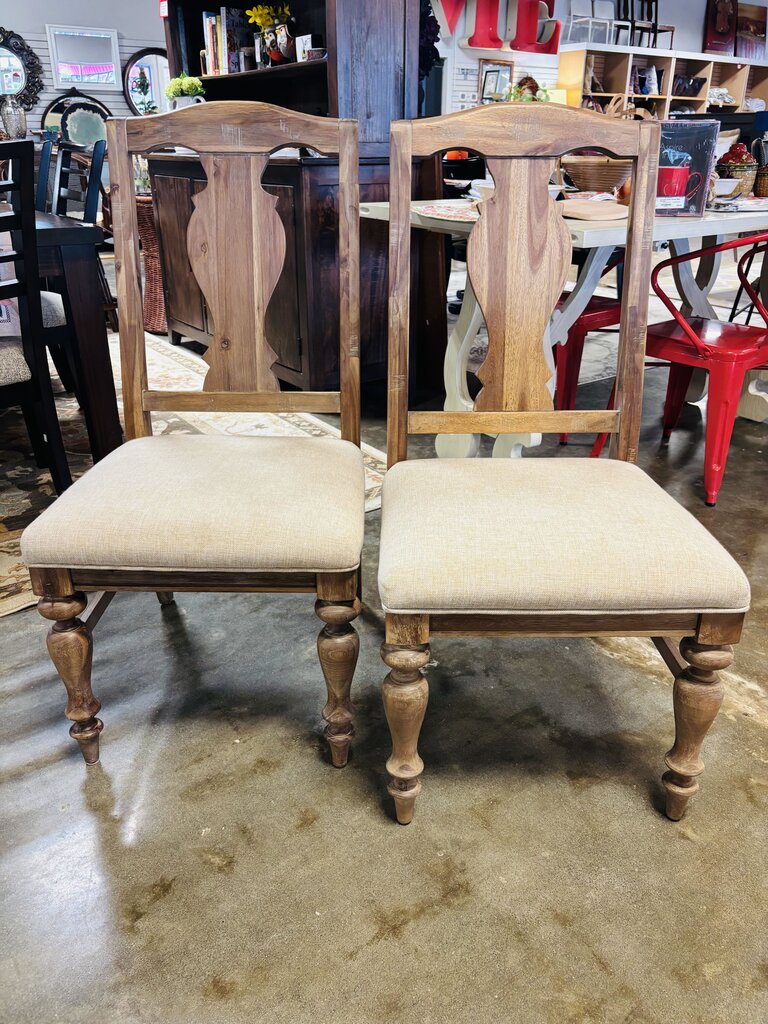 Pierced Splat Back Side Chairs Set 4