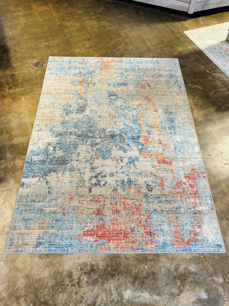 Surya Iris Collection 60" x 89" Blue/Orange Rug