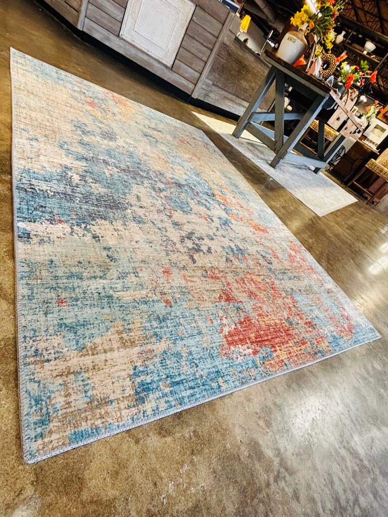 Surya Iris Collection 60" x 89" Blue/Orange Rug