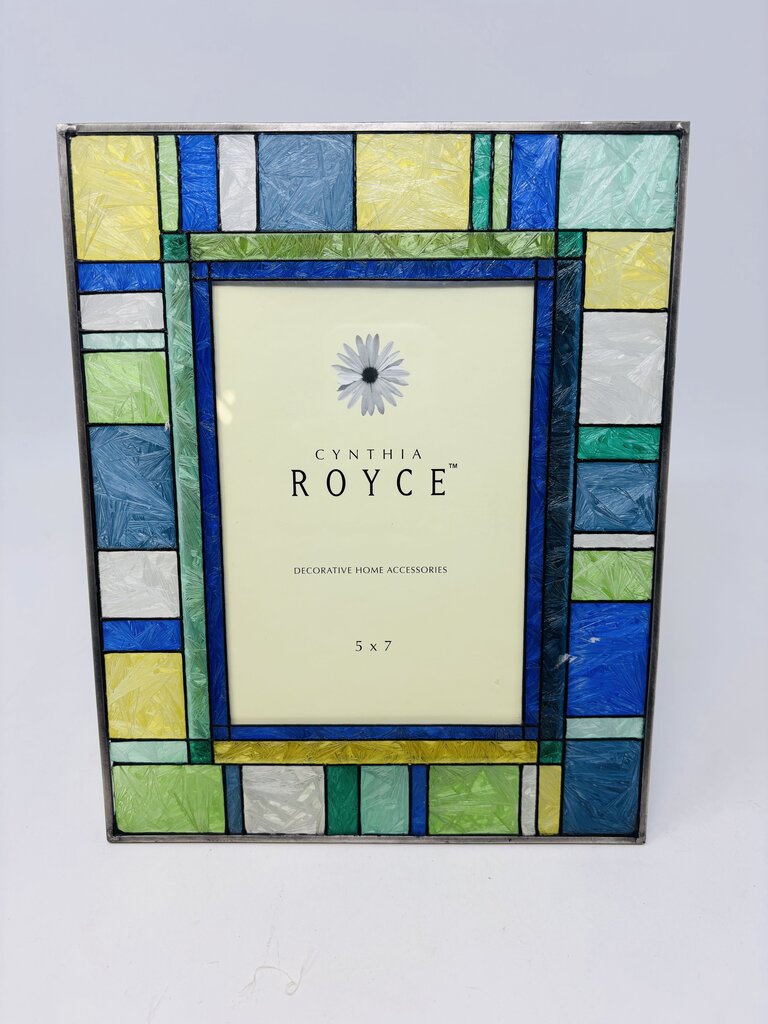 5" x 7" Art Deco Style Faux Stained Glass Picture Frame