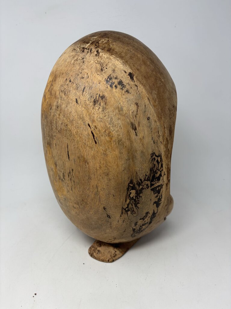 Wood Egg Shaped Shell with Human Figure inside