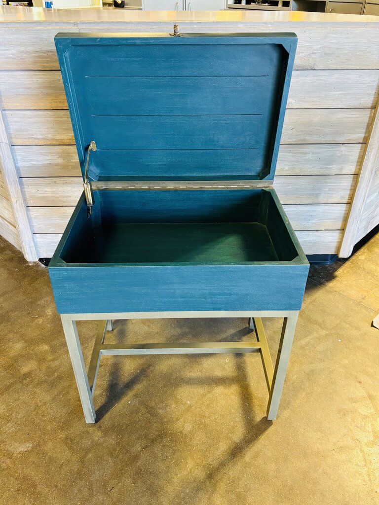 Wood/Metal Storage Side Table 22 X 16 X 24