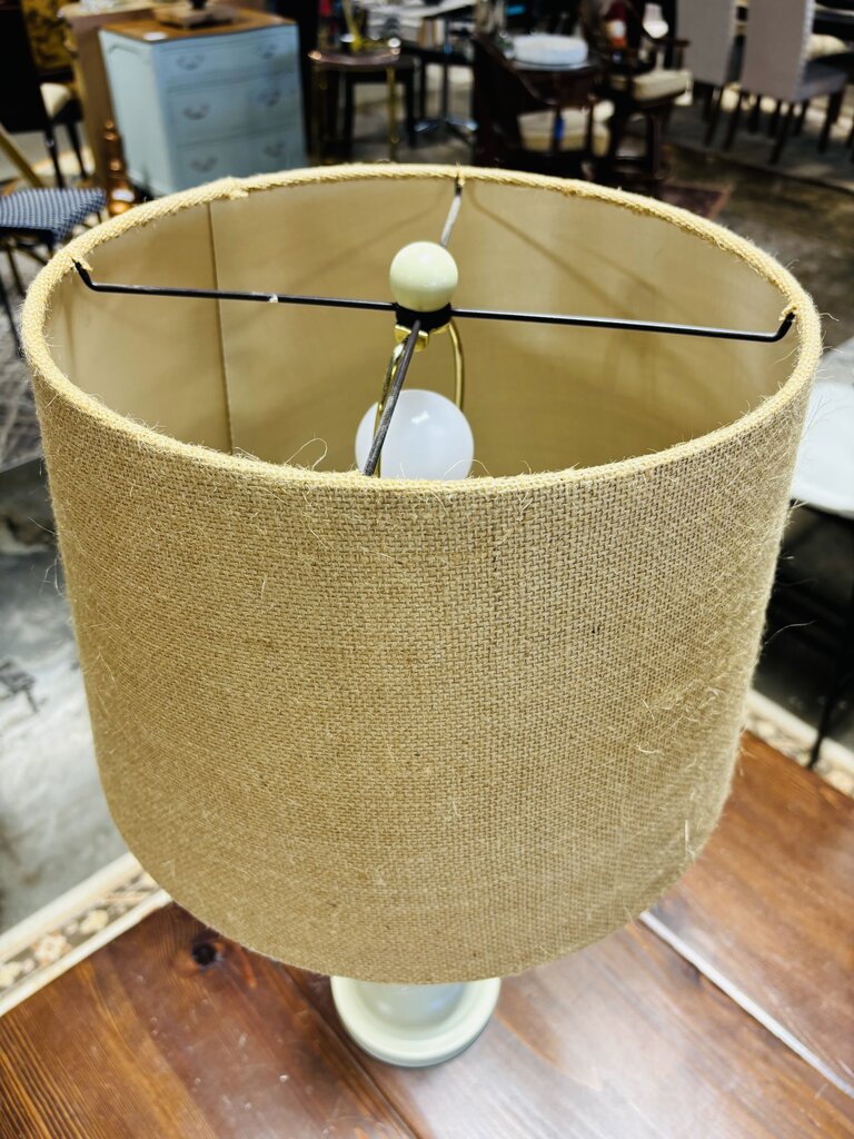 Burlap Shade Accent Lamp