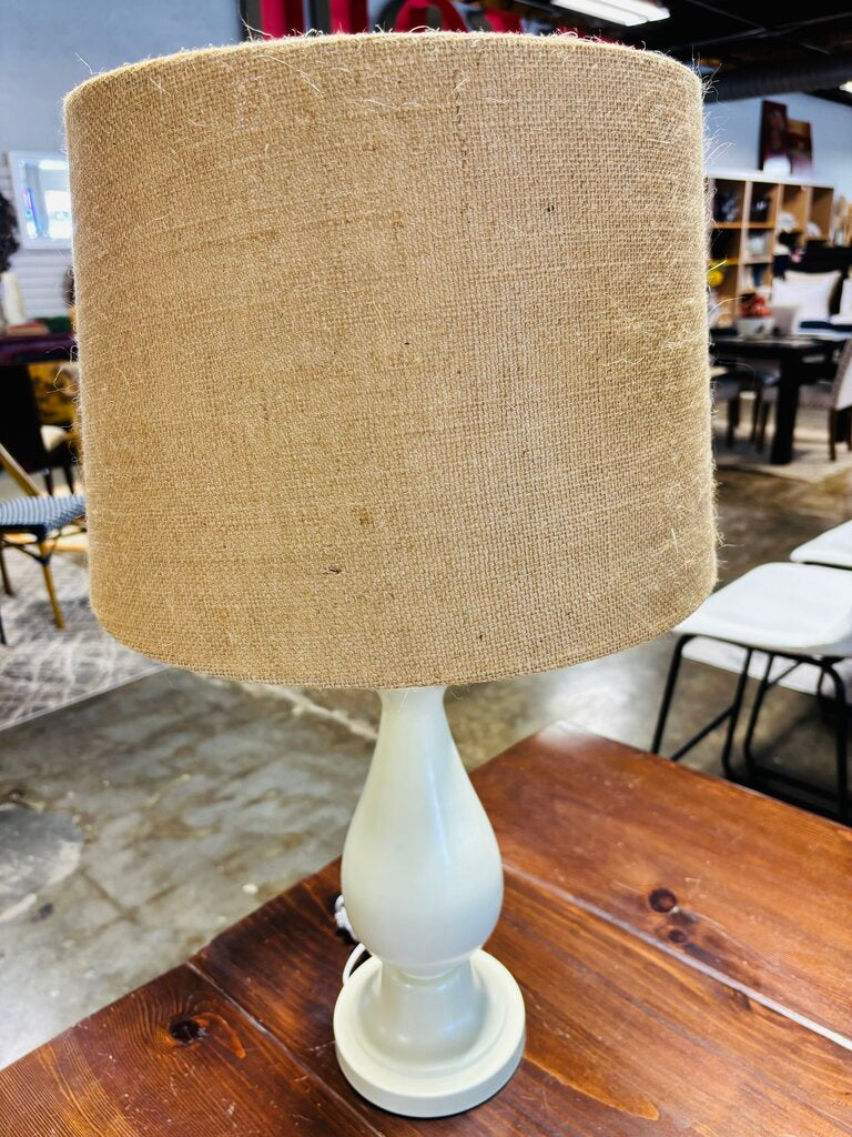 Burlap Shade Accent Lamp