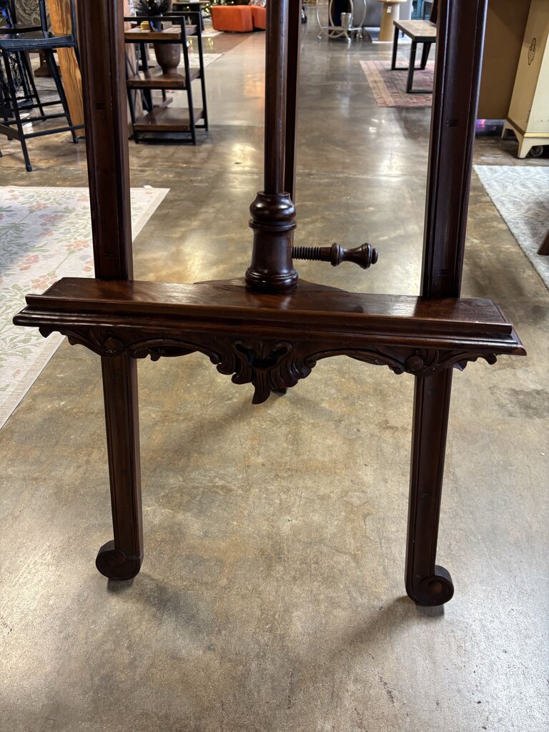 Hand Carved Mahogany Easel 78"H