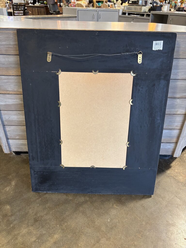 Vintage Chinoiserie Hand Painted Mirror 32.25 X 40 X 2.75