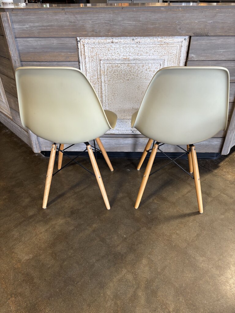 Plastic Molded 80.50Bucket Chairs Pair