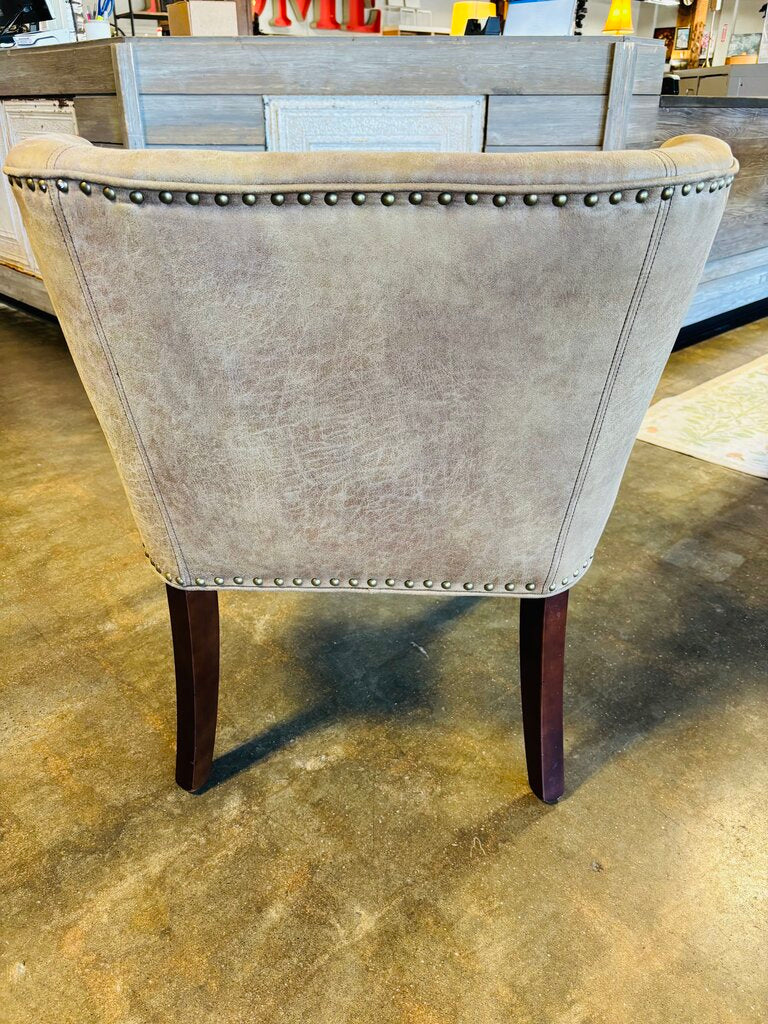 Brown Suede Club Chair