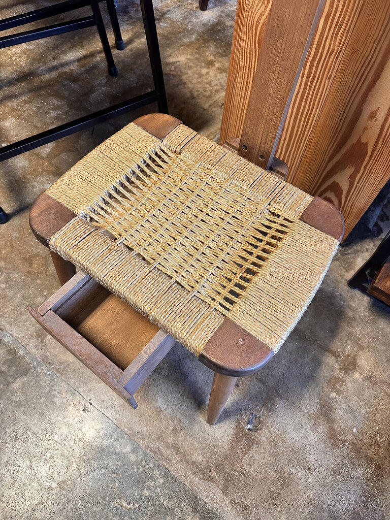 Vintage Wood & Rattan Vallet