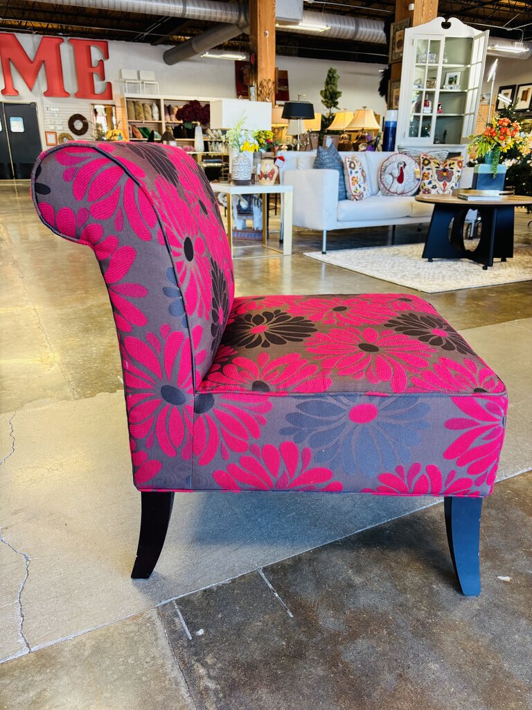 Floral Upholstered Accent Chair