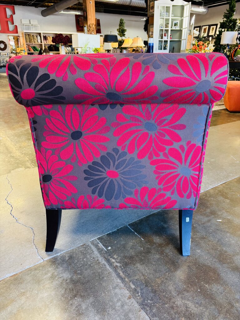 Floral Upholstered Accent Chair