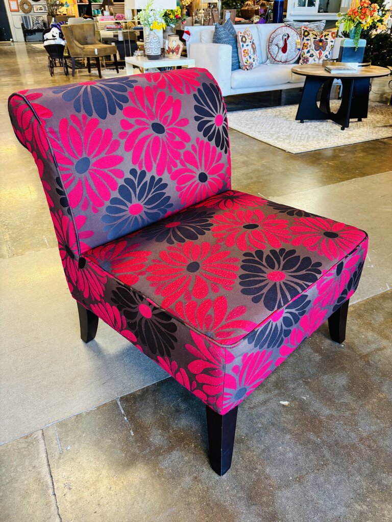 Floral Upholstered Accent Chair