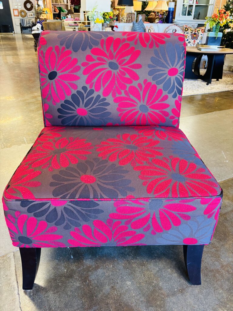 Floral Upholstered Accent Chair