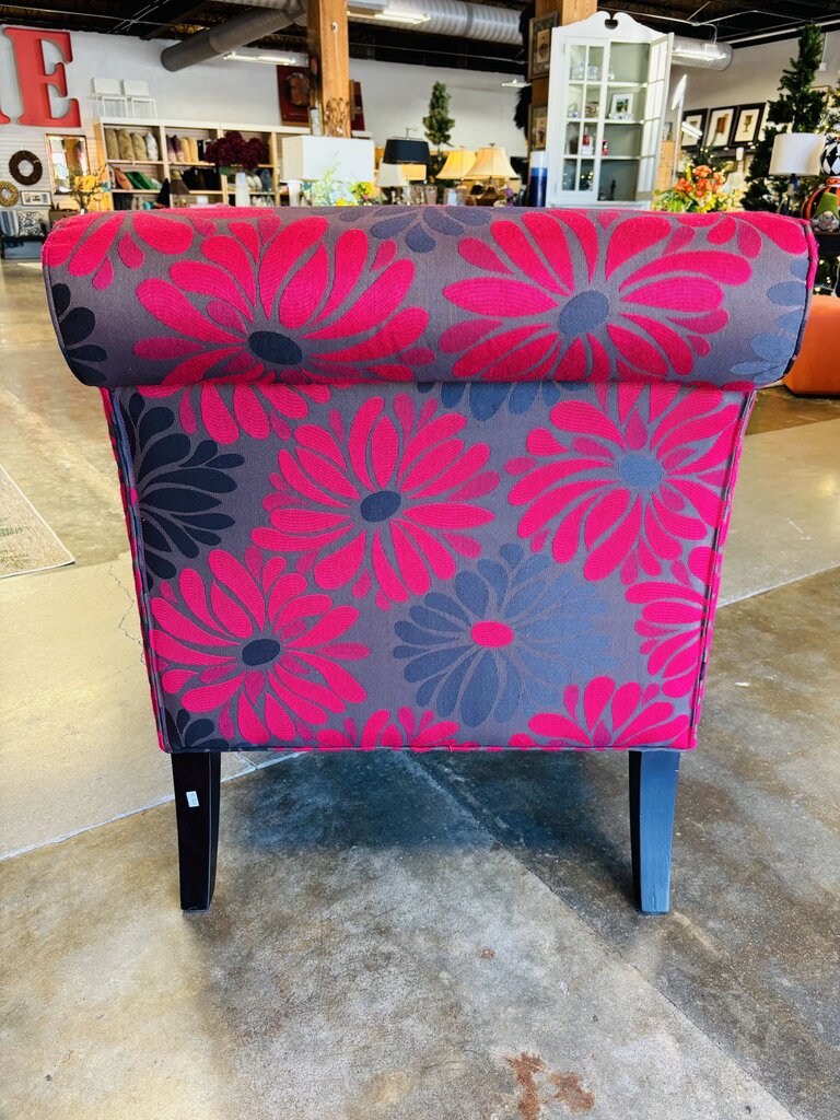 Floral Upholstered Accent Chair