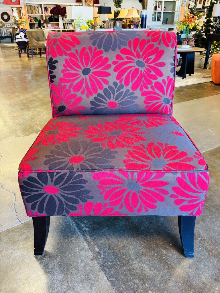 Floral Upholstered Accent Chair