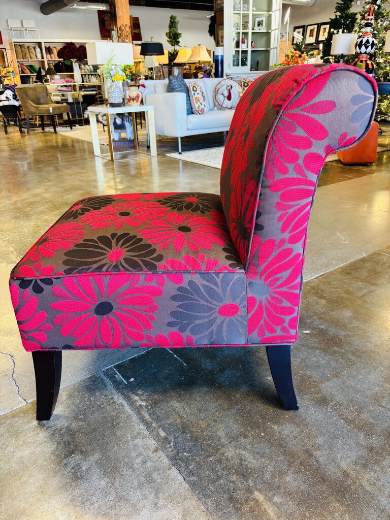 Floral Upholstered Accent Chair
