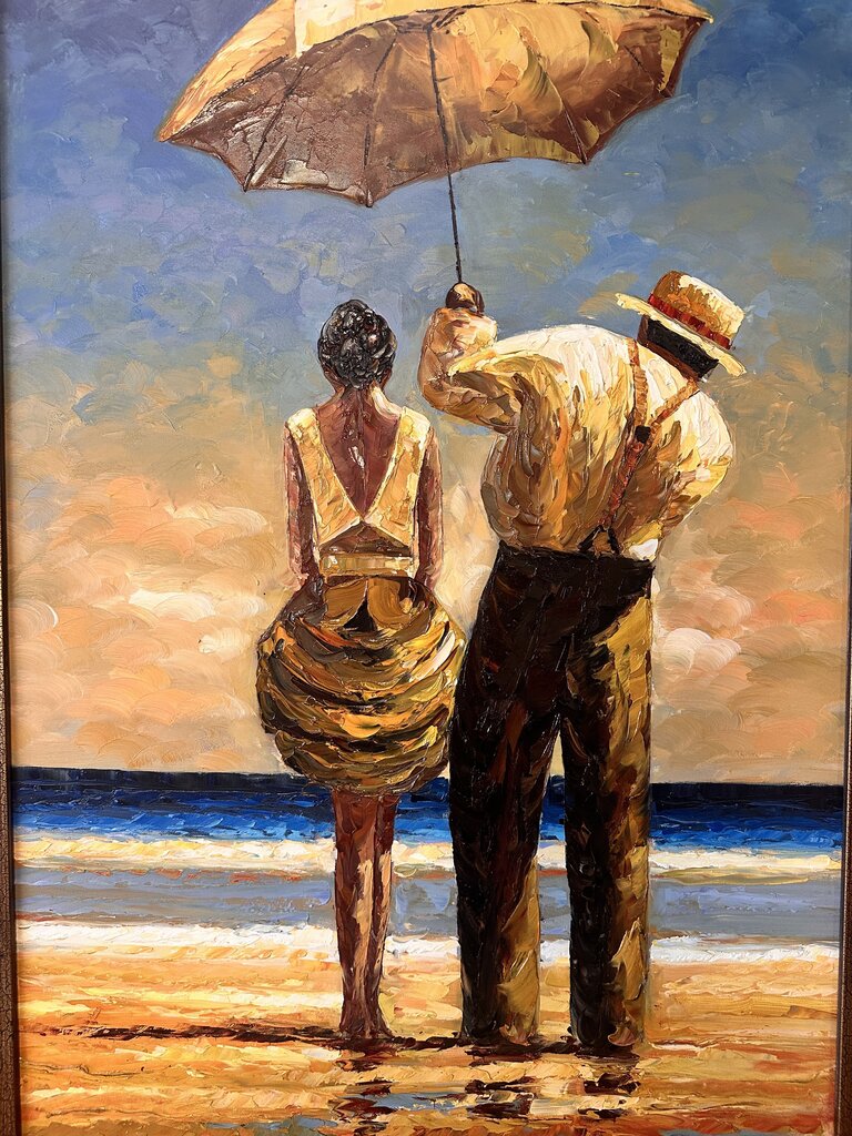 Original Painting Man & Umbrella