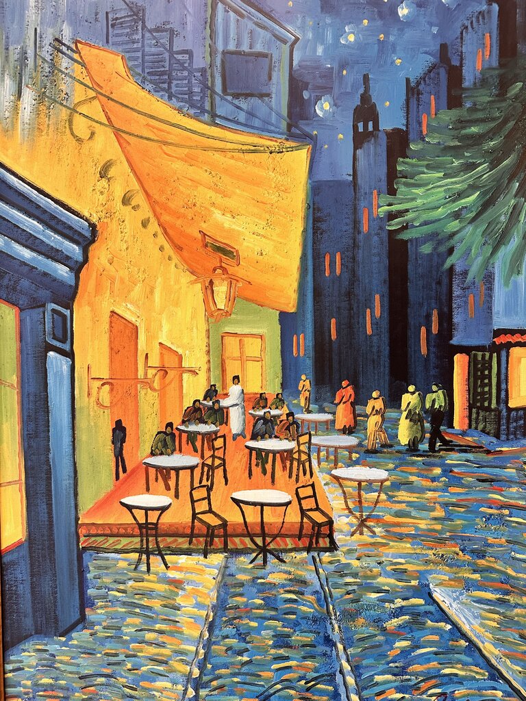 Original Painting Cafe Terrace