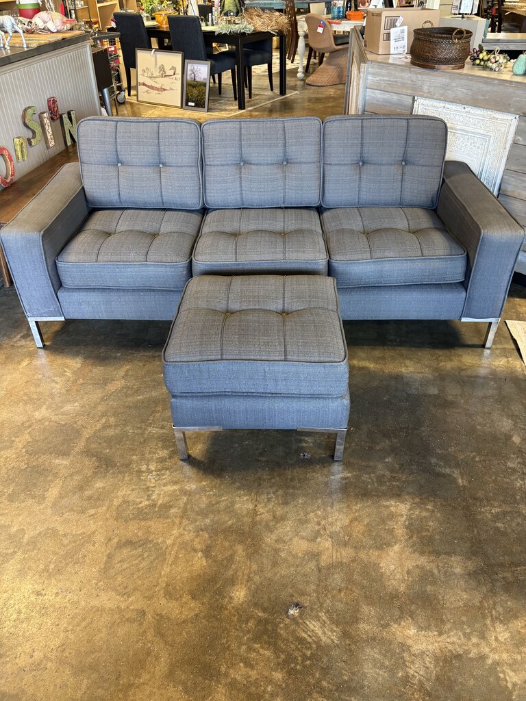 Soft Tufted Sofa & Ottoman