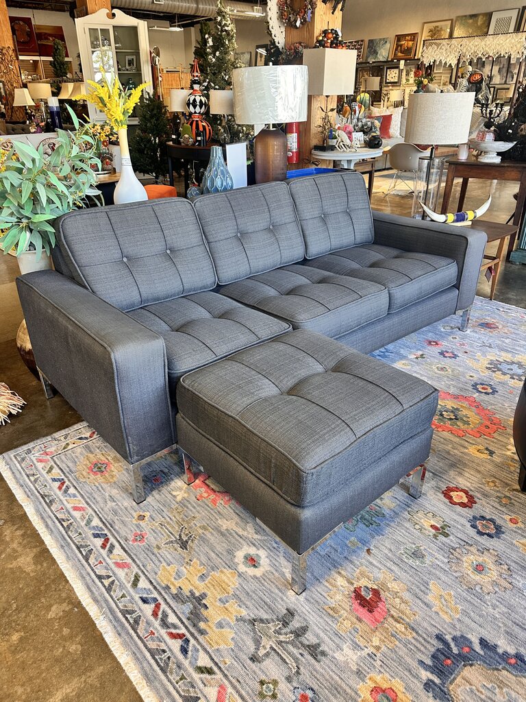 Soft Tufted Sofa & Ottoman