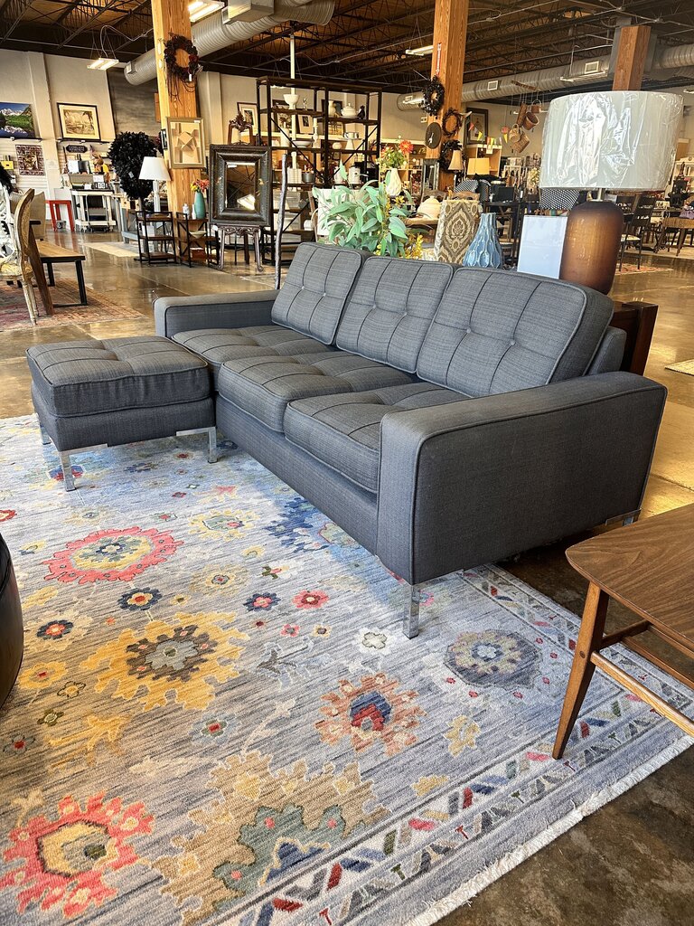 Soft Tufted Sofa & Ottoman