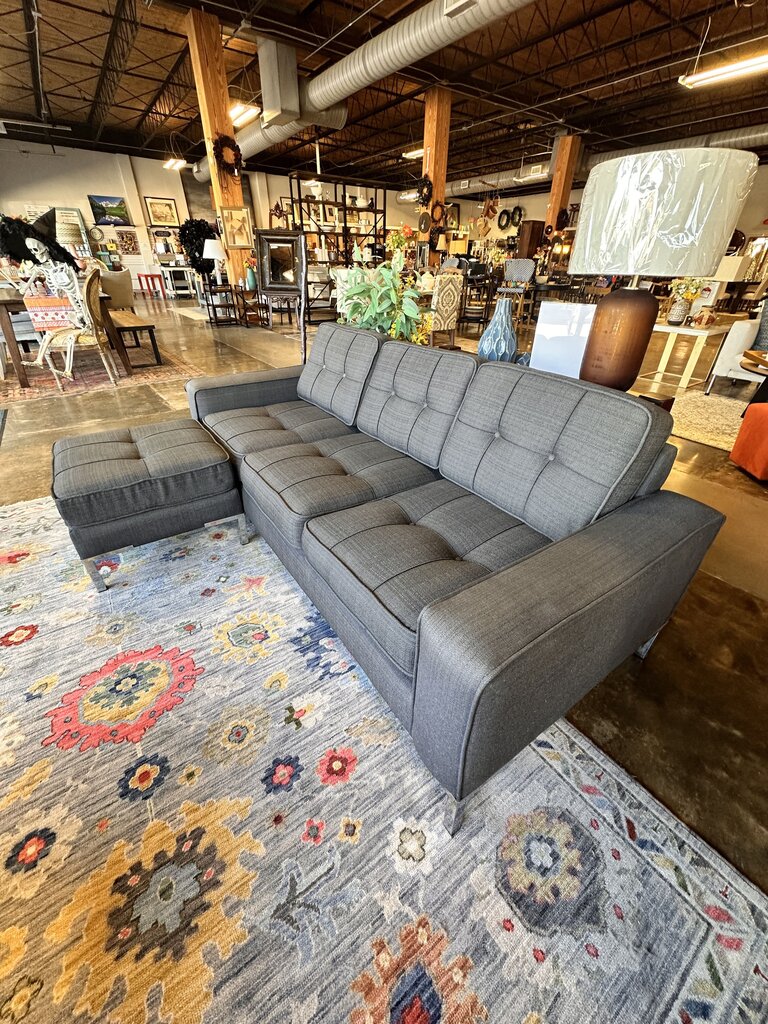 Soft Tufted Sofa & Ottoman