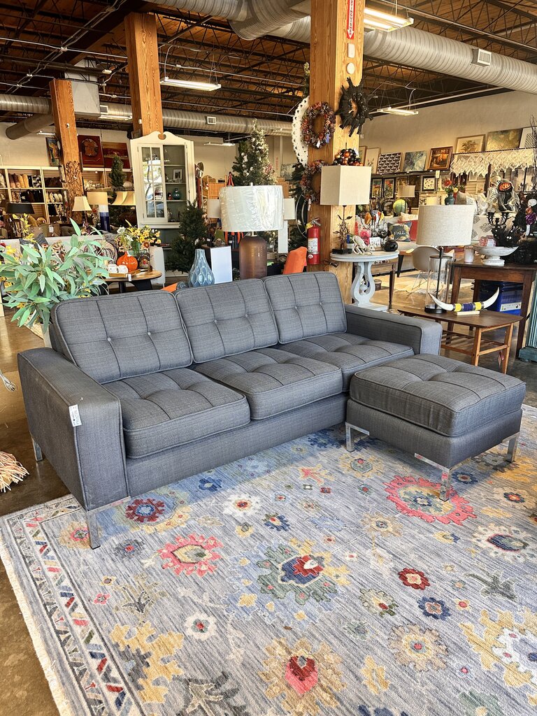 Soft Tufted Sofa & Ottoman