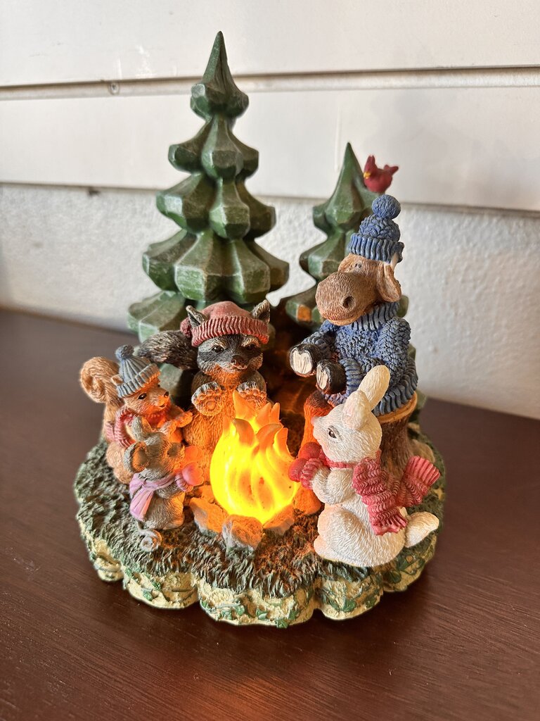 Lighted Animals/Trees by Campfire