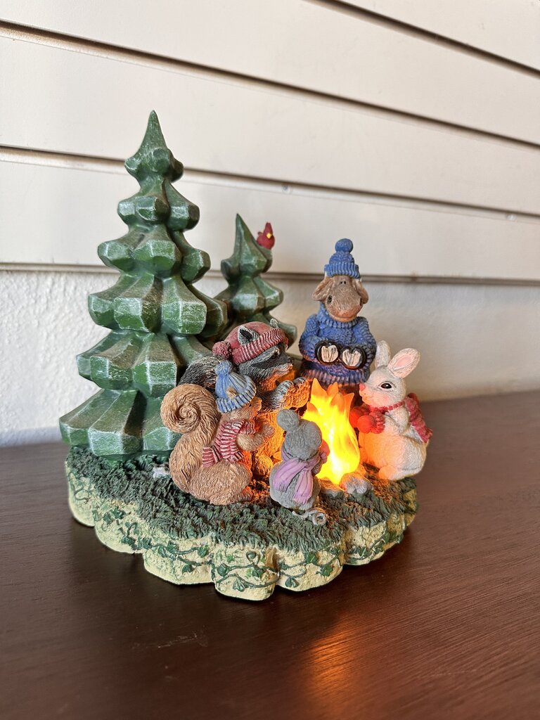 Lighted Animals/Trees by Campfire
