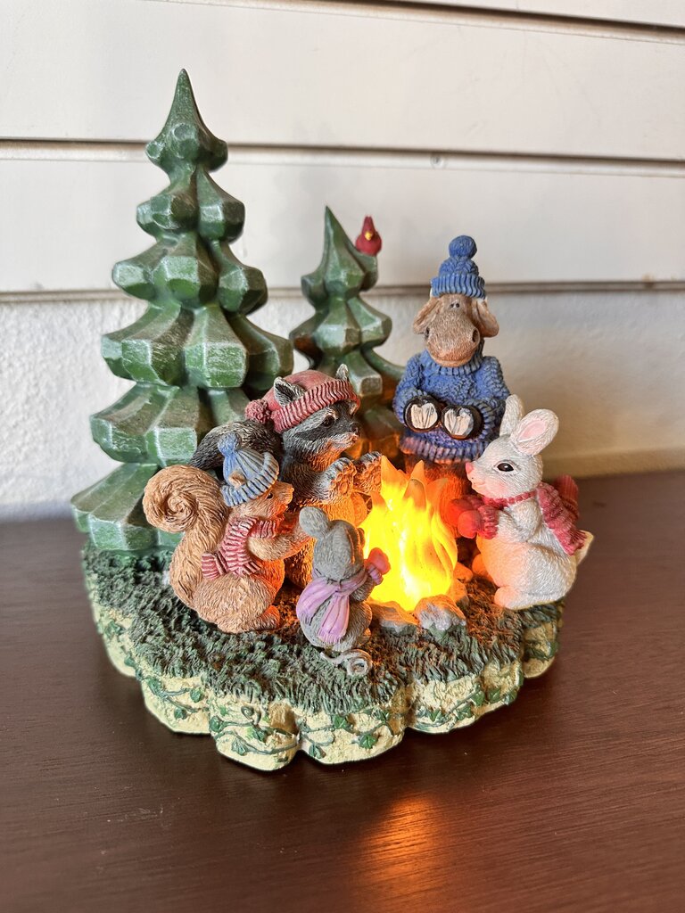 Lighted Animals/Trees by Campfire