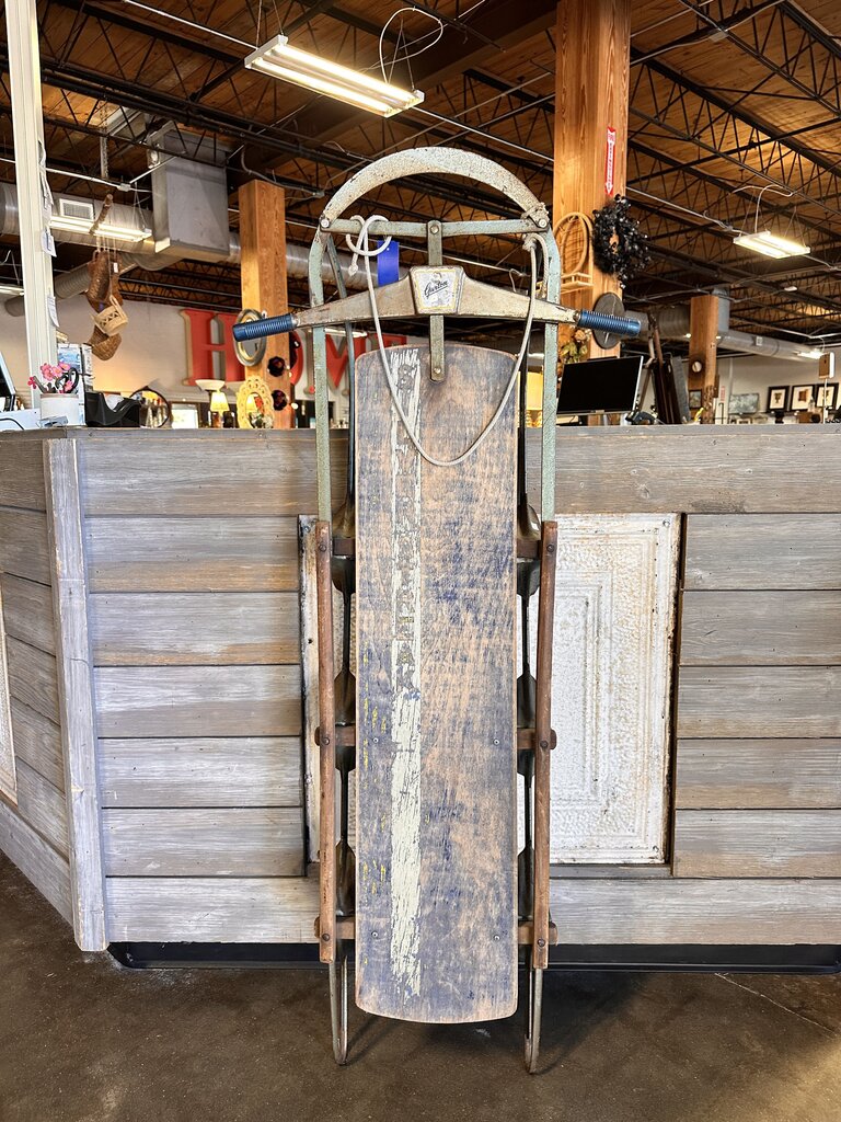 Vintage Garton Silver Streak Snow Sled
