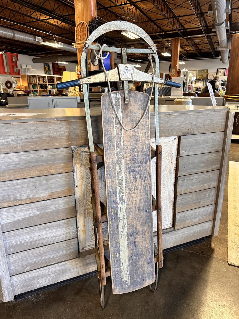 Vintage Garton Silver Streak Snow Sled